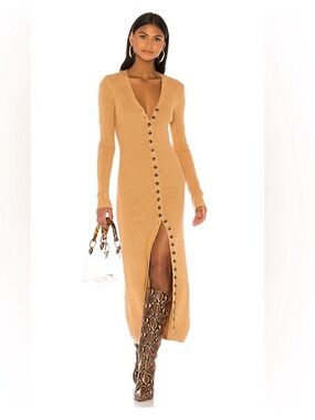 LPA Kavala Wool Blend Sweater Midi Dress Size Medium